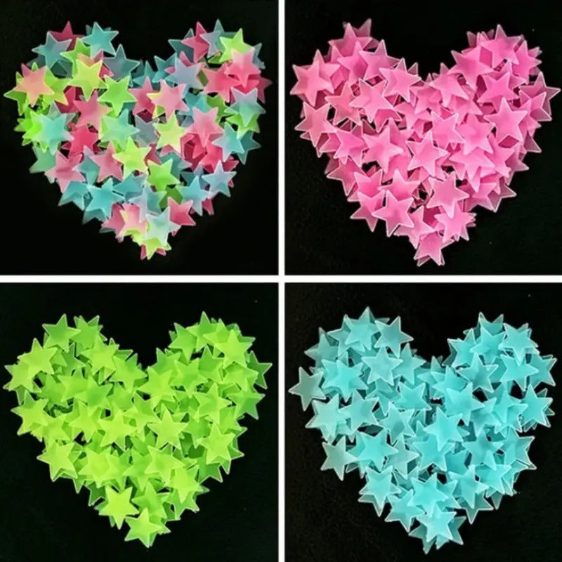 Luminous 3D Star Wall Stickers