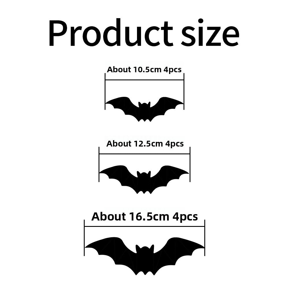 3D Spider Bat LED Flashing Wall Stickers Decoration